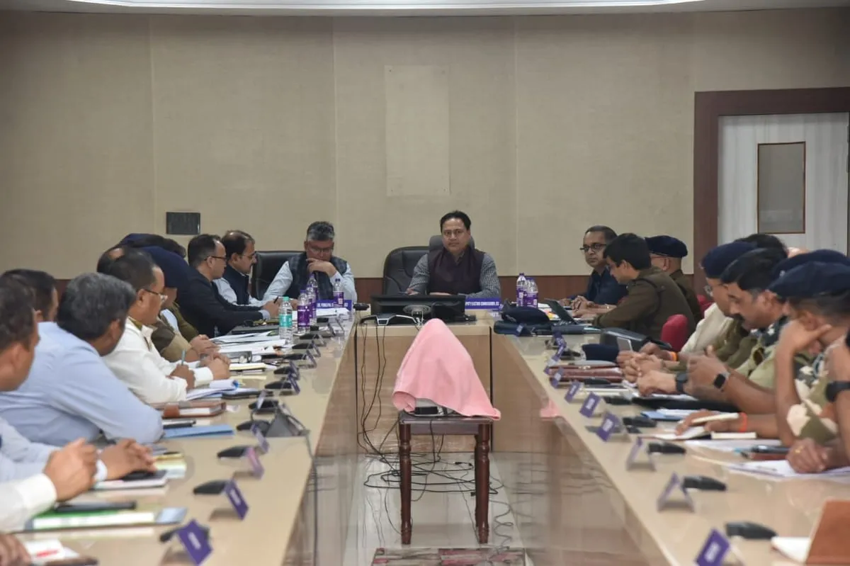 Deputy Election Commissioner Hirdesh Kumar held a series of meetings to review the poll preparedness in the state   