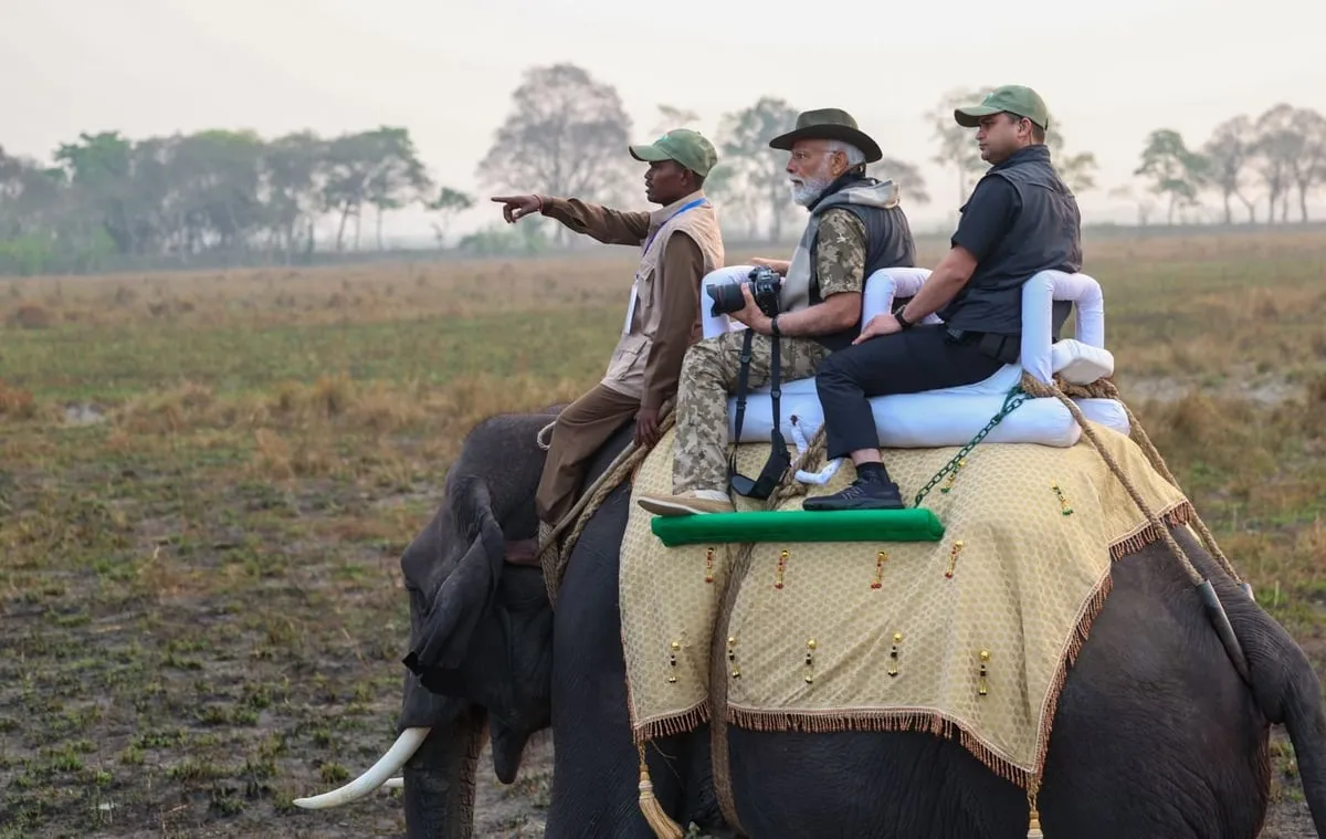 PM Modi's Kaziranga trip in pictures  Image: X/Narendra Modi