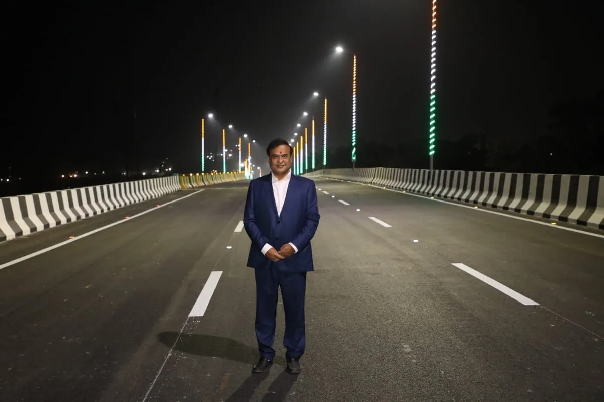 The south bank elevated corridor in Guwahati was inaugurated  Image: X/Himanta Biswa Sarma
