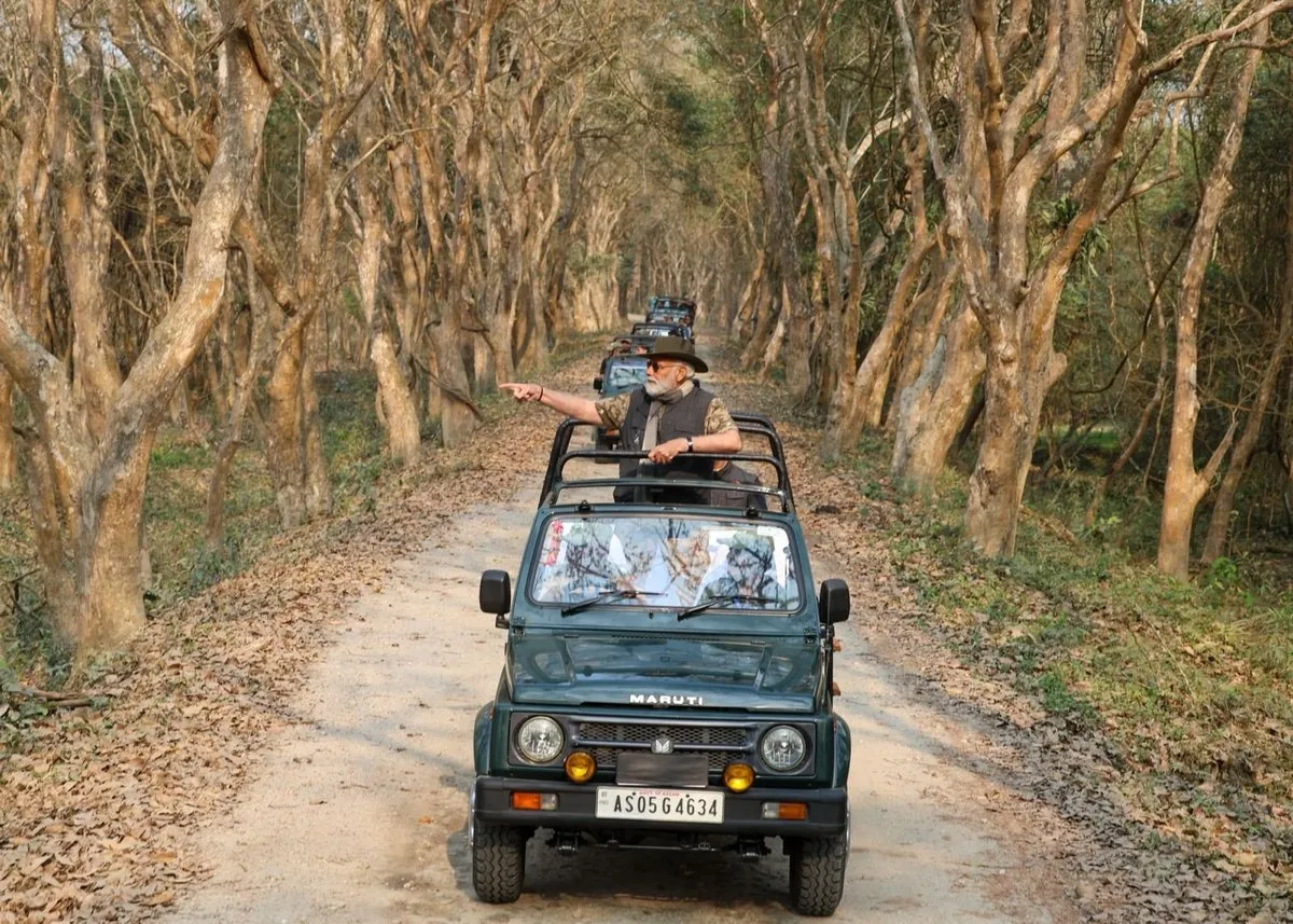 PM Modi's Kaziranga trip in pictures  Image: X/Narendra Modi