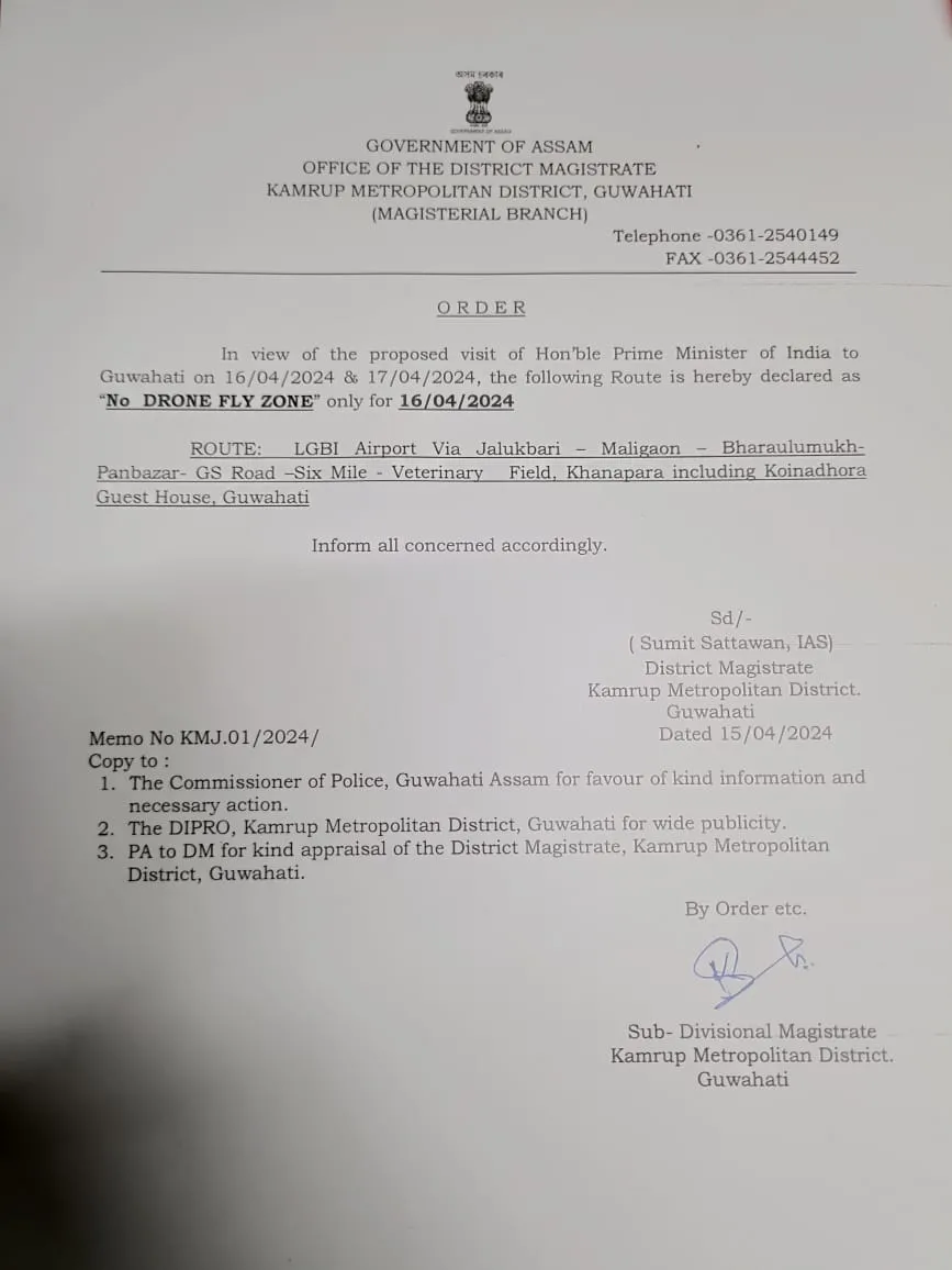 Kamrup District Magistrate's order  