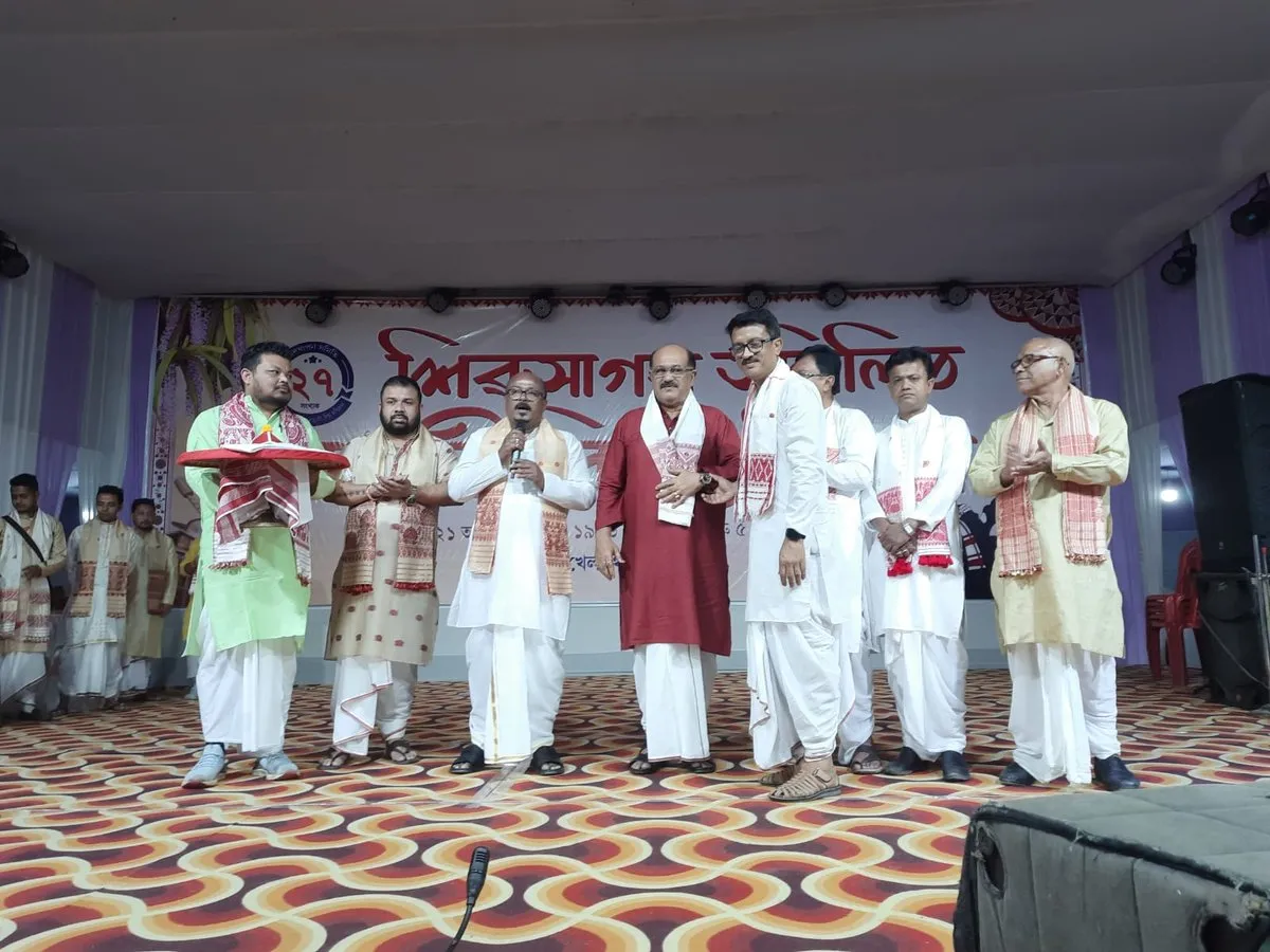 Sadin-Pratidin Chairman Jayanta Baruah Inaugurates Rongali Bihu Sanmilan in Sivasagar  