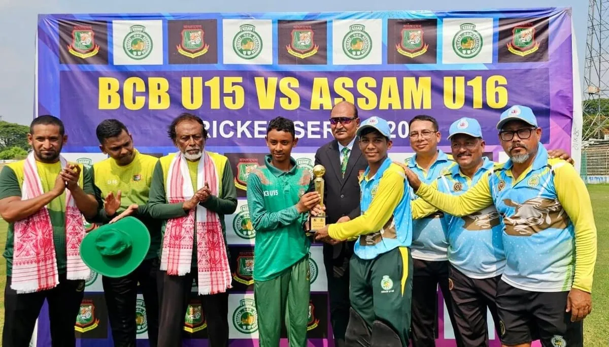 Assam U-16 Wins 3rd ODI vs Bangladesh U-15, Levels Series 1-1  
