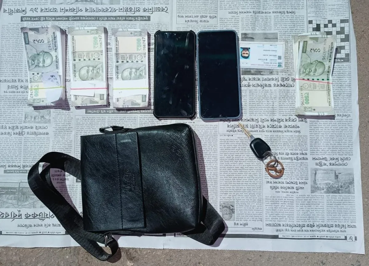The seized items including the fake currency notes  
