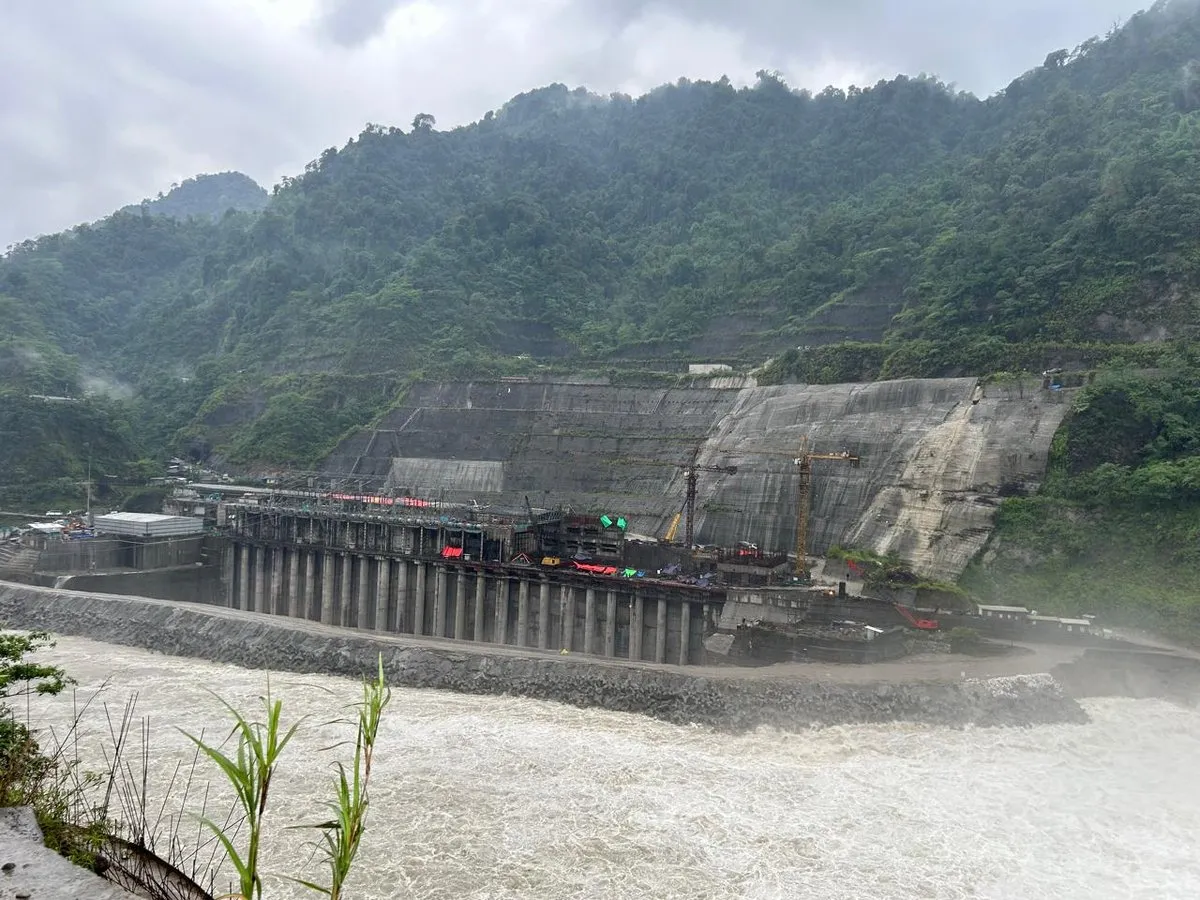 The NHPC Lower Subansiri hydroelectric project site  