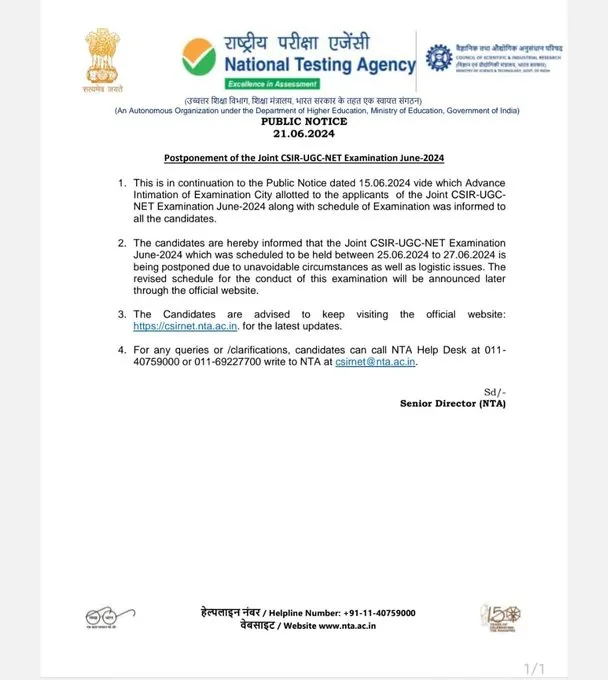 NTA notice  