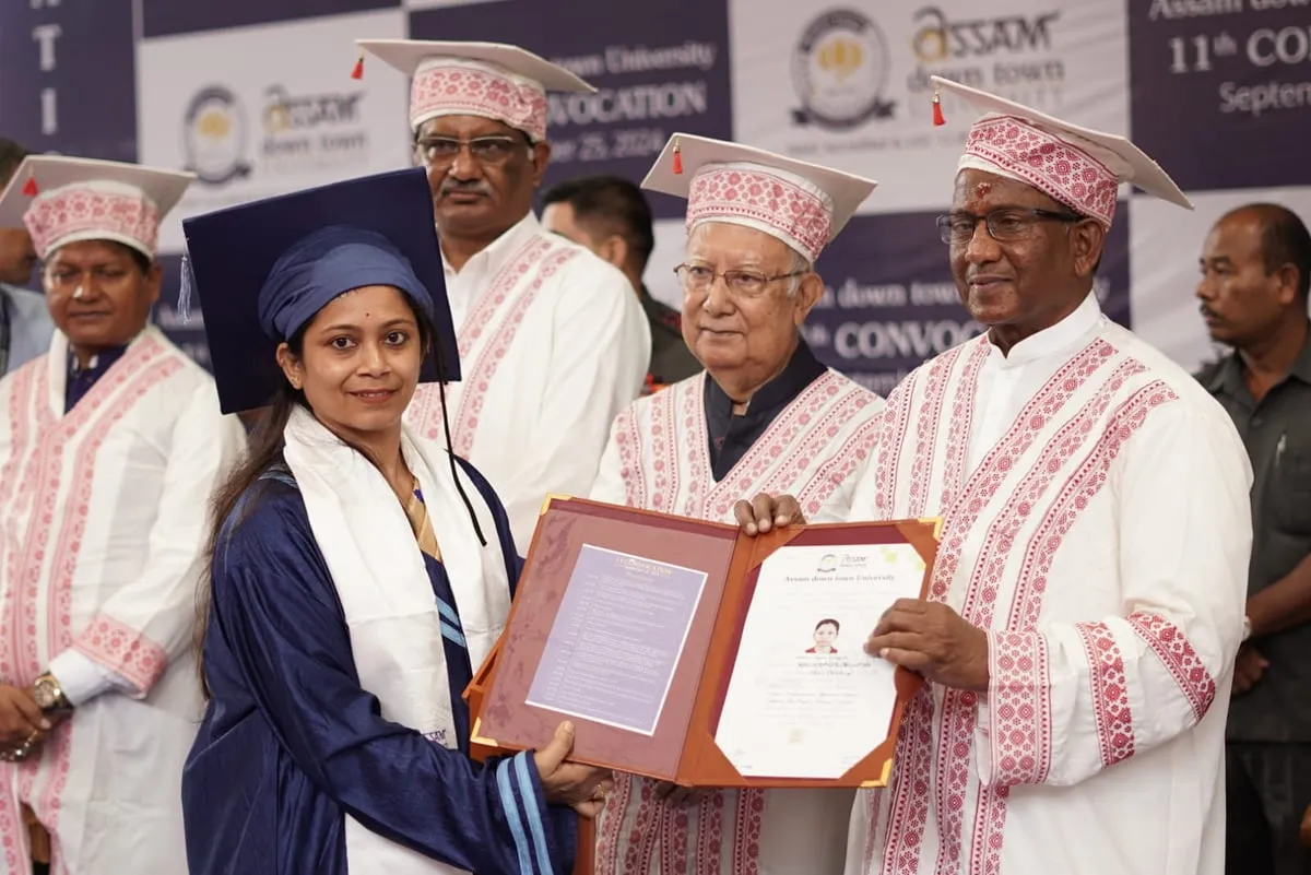 Assam down town University Hosts 11th Convocation Ceremony  