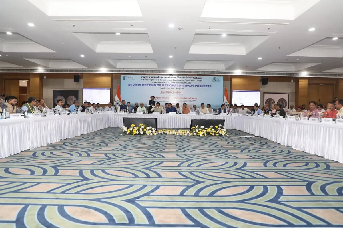 Gadkari instructed the officials to expedite the completion of balance work of four-laning of 14-km stretch of Jorhat to Jhanji and from Jhanji to Demow streching 11 km of NH 37 under SARDP-NE.   