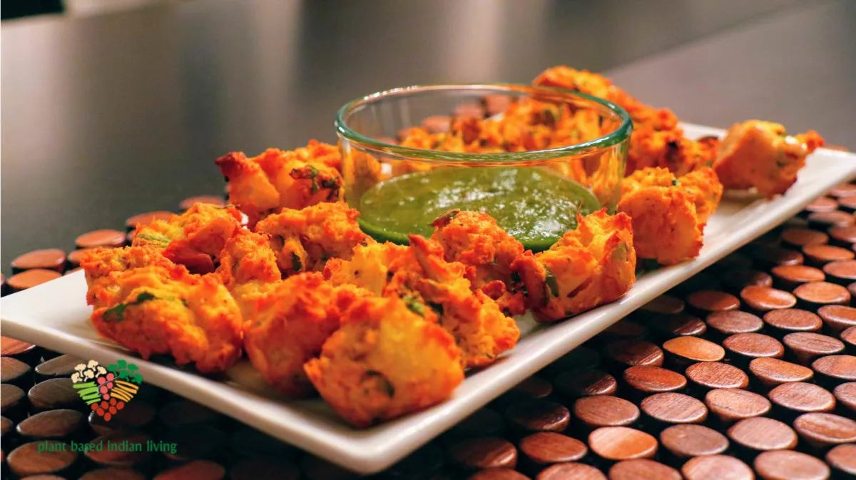 Moong Dal Pakoras (Baked) - Plant Based Indian LivingPlant Based Indian  Living
