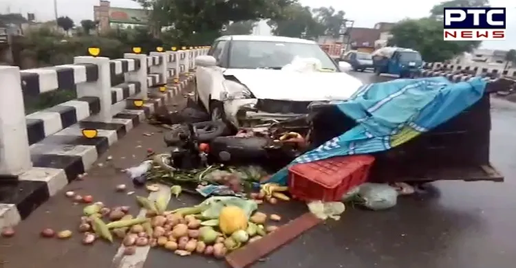 Patiala-Rajpura road accident Car hit a vegetable vendor