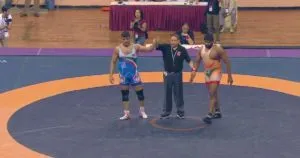 Wrestler Sumit claims gold in men's 125 kg freestyle 