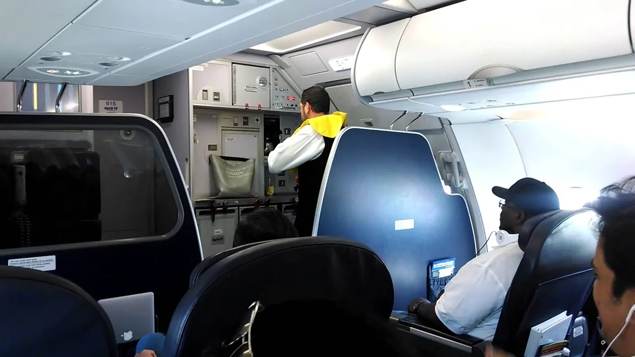 Indian man unbuttons shirt pants of woman on spirit airlines flight