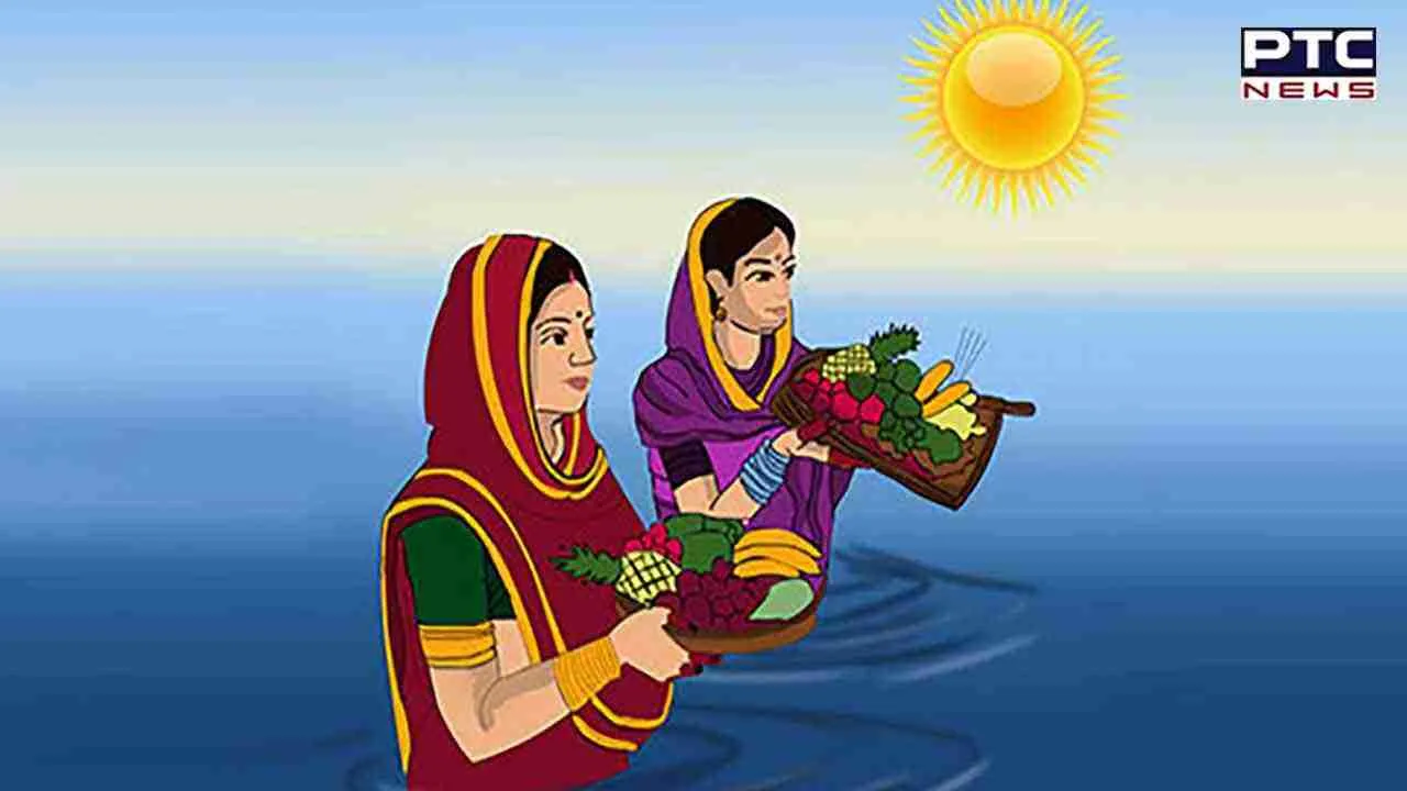 Happy Chhath Puja Indian religious festival background 13443307 Vector Art  at Vecteezy