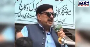 Pakistan railway minister Sheikh Rasheed Ahmad gets electric shock speaking against PM Modi
