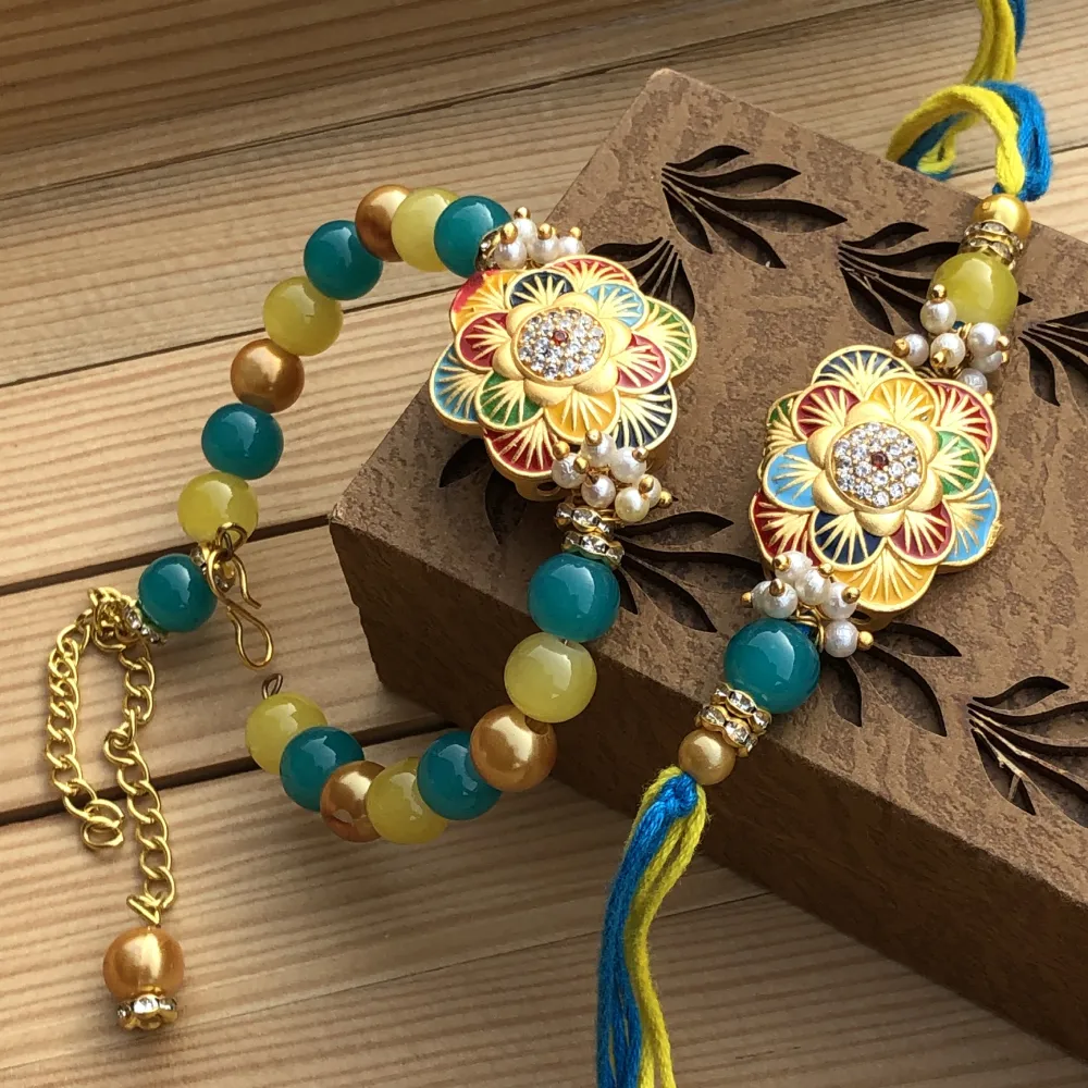 Royal Look Bhaiya Bhabhi Raksha Bandhan Rakhi Combo | Buy Online Bhaiya-Bhabhi Rakhi