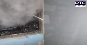 Delhi: A fire has broken out at a spare parts factory in Mundka. 17 fire tenders are present at the spot