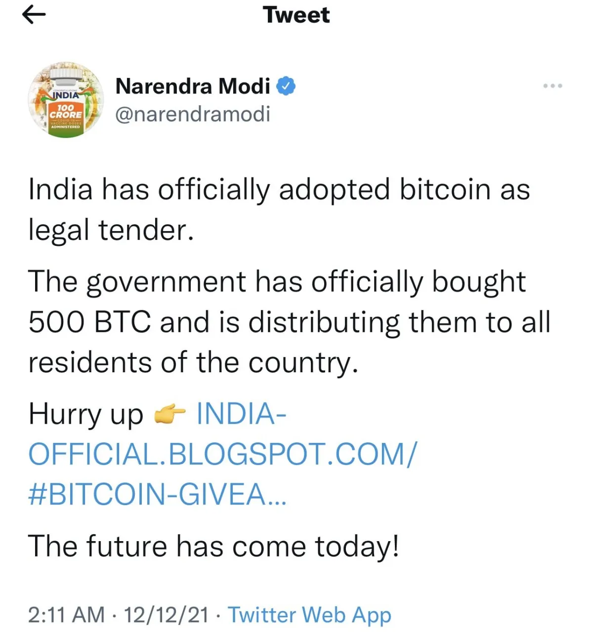 PM Modi's Twitter account hacked, now restored; tweet on Bitcoin deleted - India News