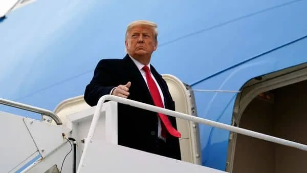 United States: Donald Trump departed from White House as president for last time, ahead of inauguration of Joe Biden in Washington.