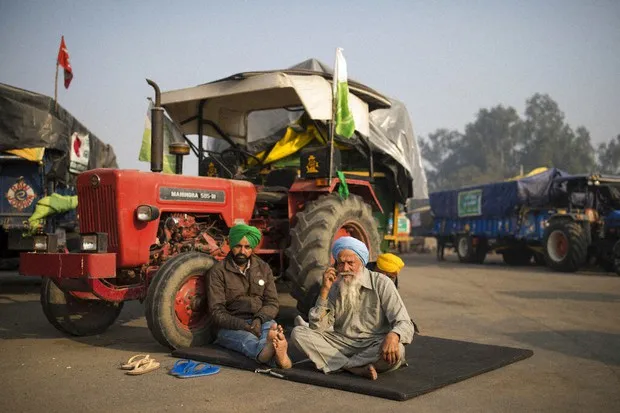 Image result for farmers on tractors indians