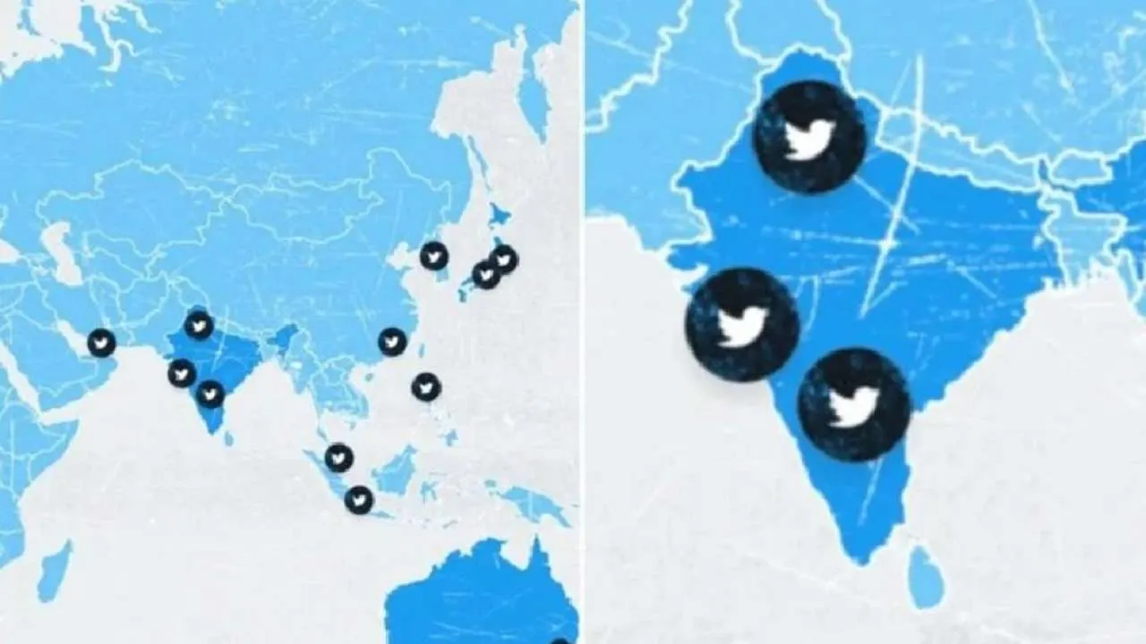 Twitter again shows distorted map of India on website, depicts J&K, Ladakh as separate