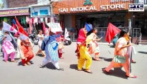 Students and teachers' organizations protest against Punjab Government in Sangrur