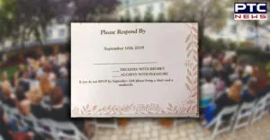 The couple on the wedding card line of writing , viral on social media