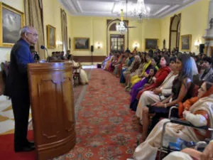 women achievers at Rashtrapati Bhavan on Saturday