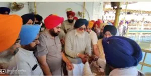 Former CM Parkash Singh Badal At Golden Temple Amritsar