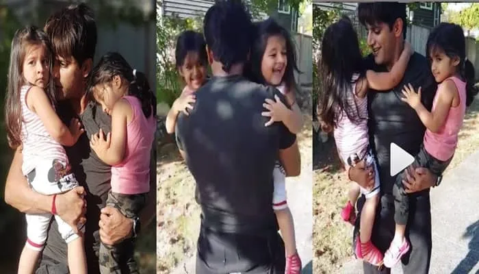 TV Actor Karanvir Bohra surprises his babies in Canada