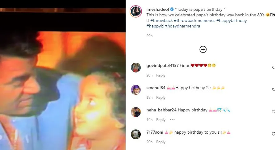 esha deol shared her childhood video