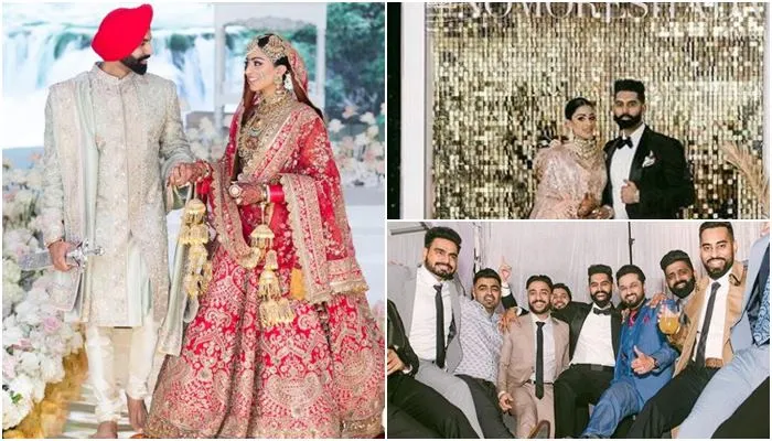 feature image of parmish verma and geet grewal wedding reception images