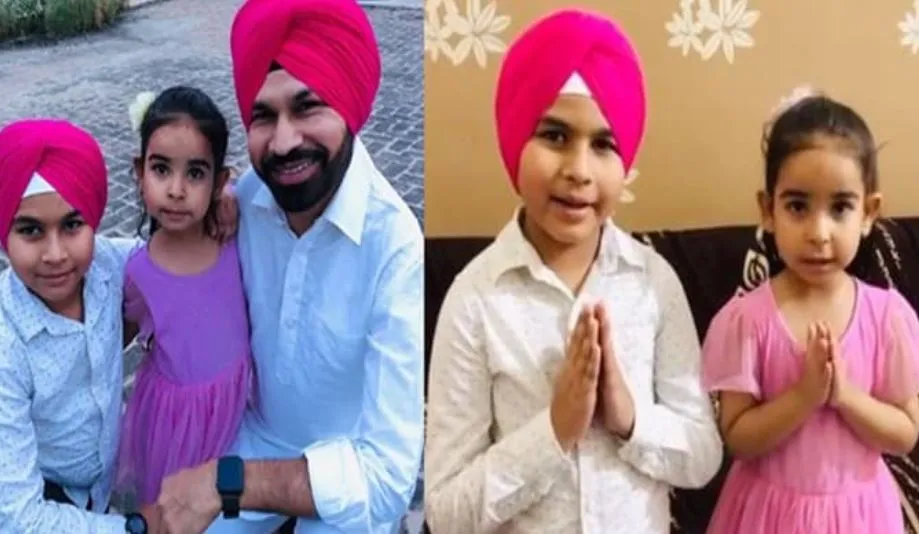 punjabi actor harby sangha with his kids