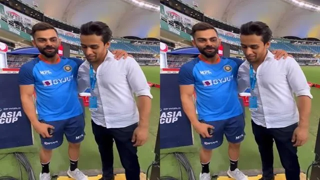 Momin Saqib meets Virat Kohli viral video