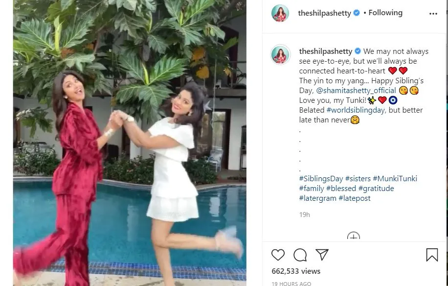 shilpa shetty instgram posts