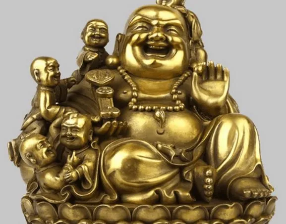 laughing buddha with children