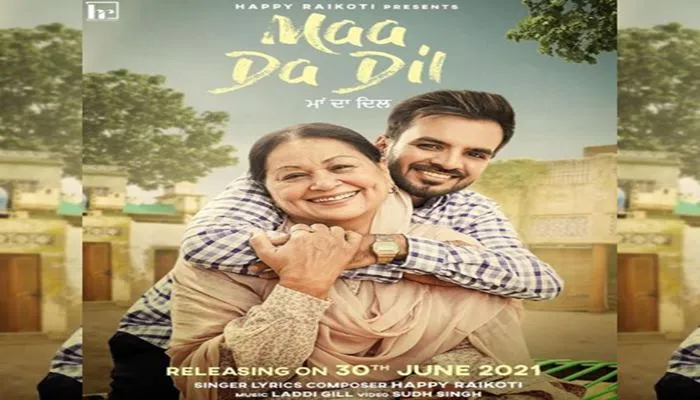 happy raikoti shared new song poster maa da dil with fans