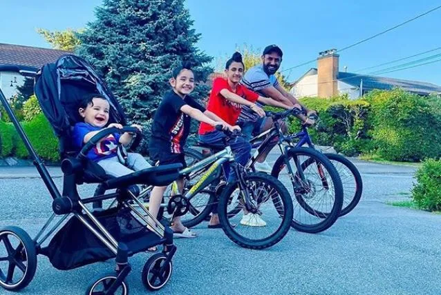 cycling gippy grewal with sons