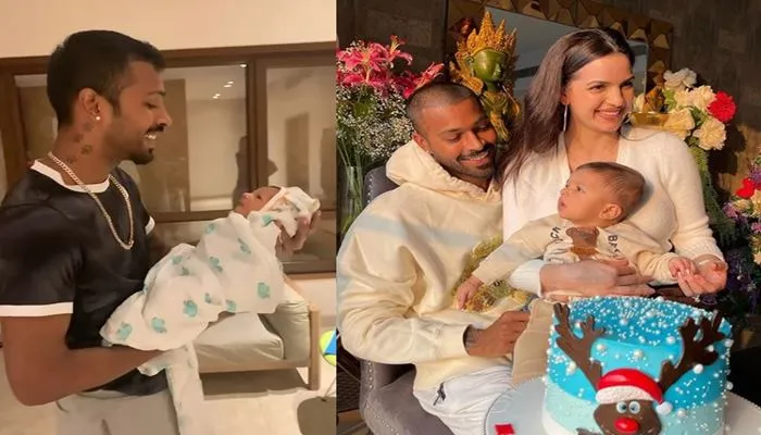 hardik pandya wished his son first birthday