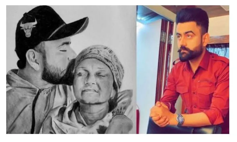 punjabi singer amrit maan with his late mother