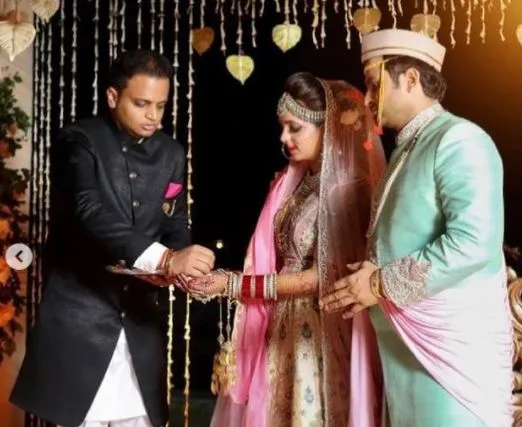 wedding pic of sanket and sugandha