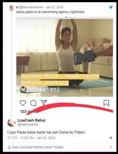 Disha Patani Copy-Pastes Wrong Caption For A Post & Twitter Trolls