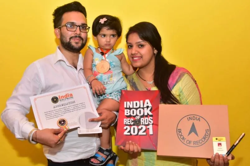 cute baby aarohi with parents