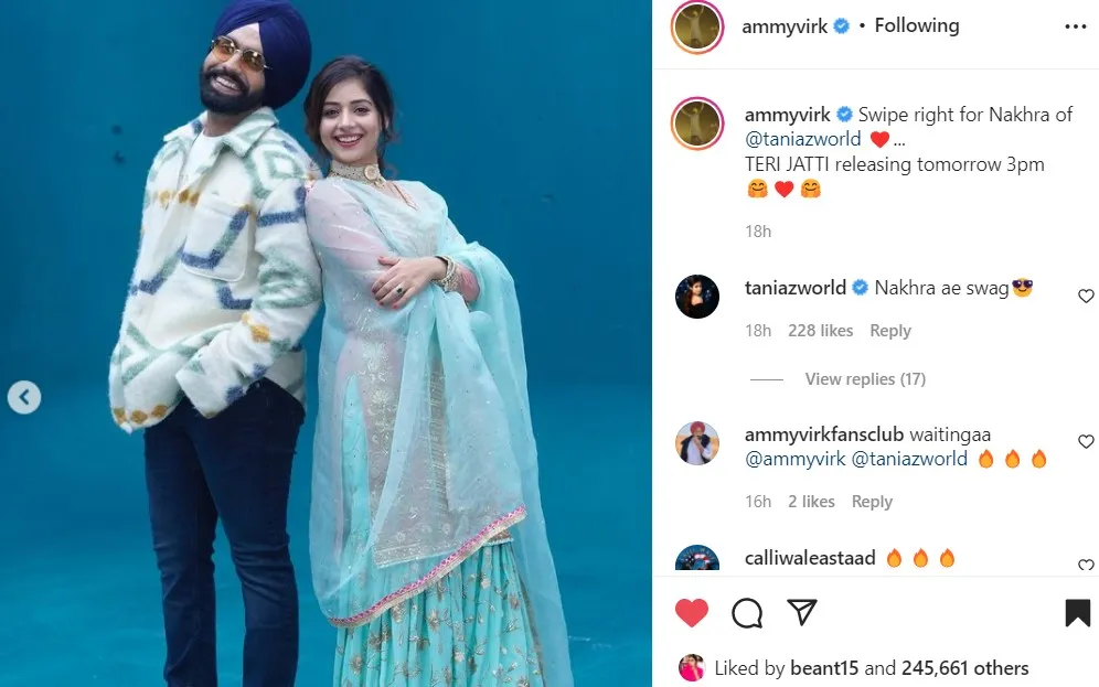 inside image of ammy virk and tania