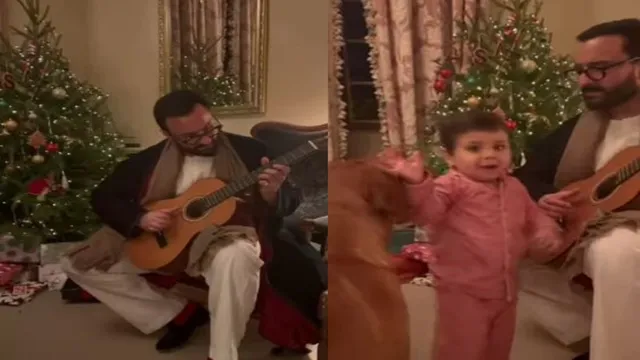 saif ali khan playing guitar