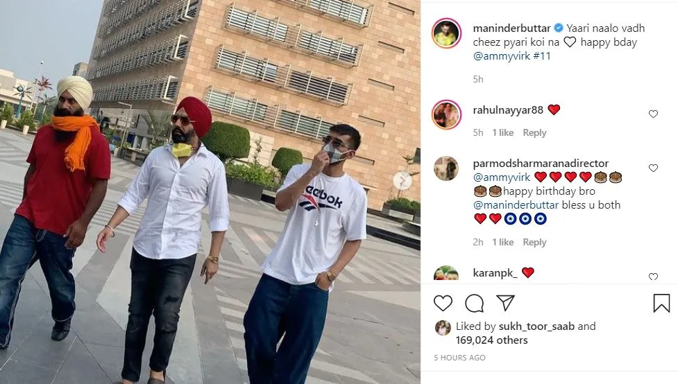 mainder buttar wished happy birthday ammy virk