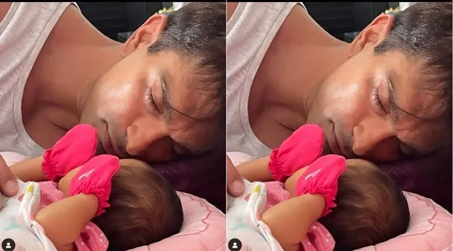 karan singh grover new pic with daughter devi
