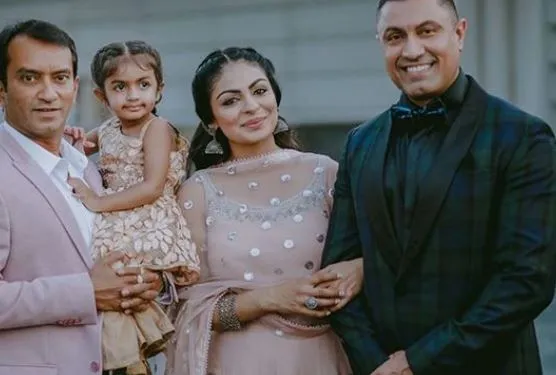 neeru bajwa with family