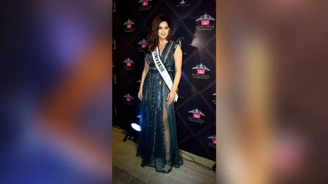 Miss Universe 2021 Harnaaz Sandhu looks jazzy in beautiful gown at her homecoming party