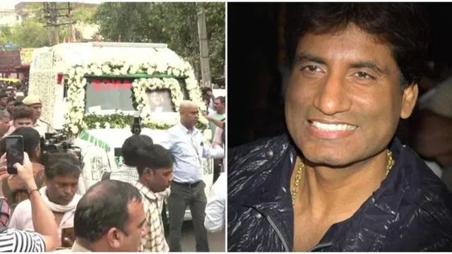 Raju Srivastava's mortal remains consigned to flames; fans and family members bid tearful farewell
