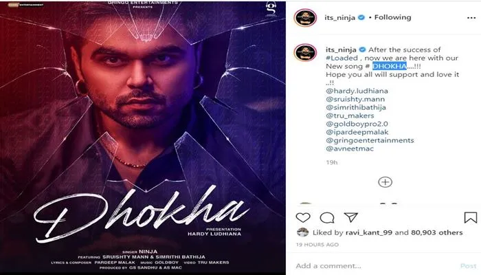 ninja announced his next song dhokha poster